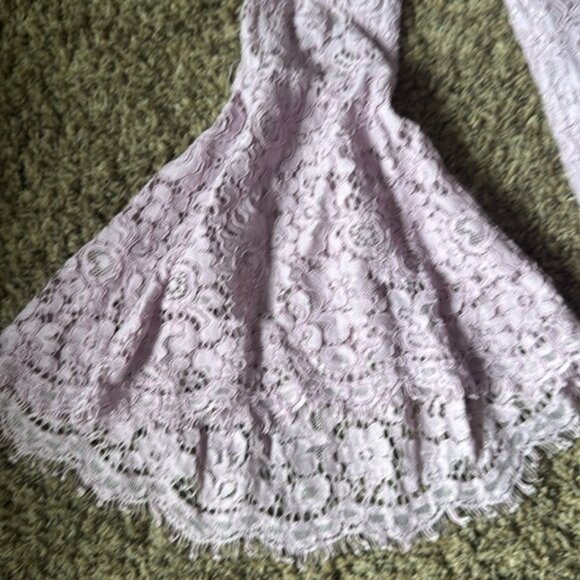 Bardot Solange Off-the-shoulder Lace Dress Size 6 Purple - Picture 11 of 16